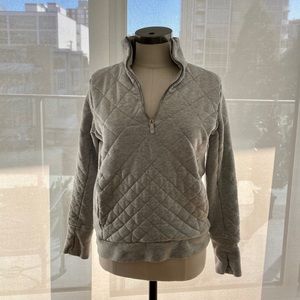 lululemon athletica Gray Quilted Sweatshirt